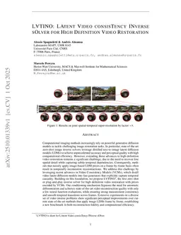 LVTINO: LAtent Video consisTency INverse sOlver for High Definition Video Restoration