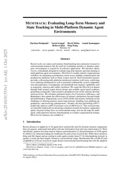 MEMTRACK: Evaluating Long-Term Memory and State Tracking in Multi-Platform Dynamic Agent Environments