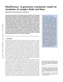 RheOFormer: A generative transformer model for simulation of complex fluids and flows