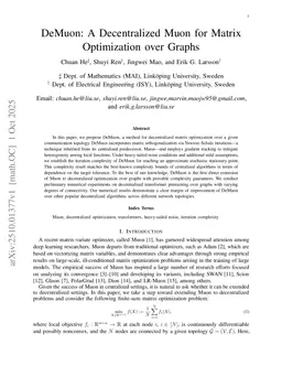 DeMuon: A Decentralized Muon for Matrix Optimization over Graphs