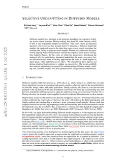 Selective Underfitting in Diffusion Models