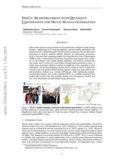DisCo: Reinforcement with Diversity Constraints for Multi-Human Generation