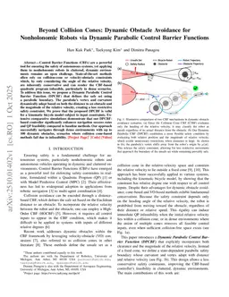 Beyond Collision Cones: Dynamic Obstacle Avoidance for Nonholonomic Robots via Dynamic Parabolic Control Barrier Functions