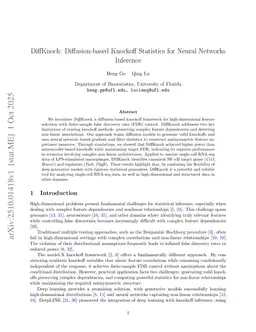 DiffKnock: Diffusion-based Knockoff Statistics for Neural Networks Inference