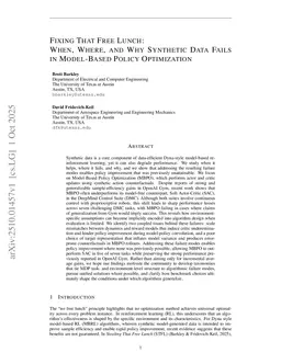 Fixing That Free Lunch: When, Where, and Why Synthetic Data Fails in Model-Based Policy Optimization