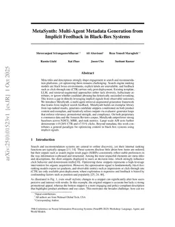 MetaSynth: Multi-Agent Metadata Generation from Implicit Feedback in Black-Box Systems