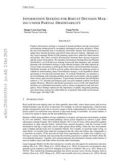 Information Seeking for Robust Decision Making under Partial Observability