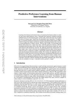 Predictive Preference Learning from Human Interventions