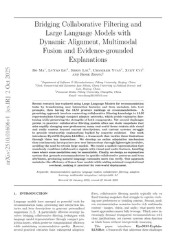 Bridging Collaborative Filtering and Large Language Models with Dynamic Alignment, Multimodal Fusion and Evidence-grounded Explanations