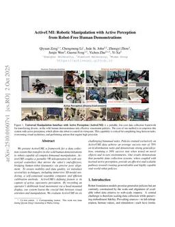 ActiveUMI: Robotic Manipulation with Active Perception from Robot-Free Human Demonstrations