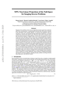 NPN: Non-Linear Projections of the Null-Space for Imaging Inverse Problems