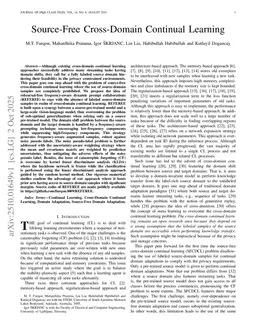 Source-Free Cross-Domain Continual Learning