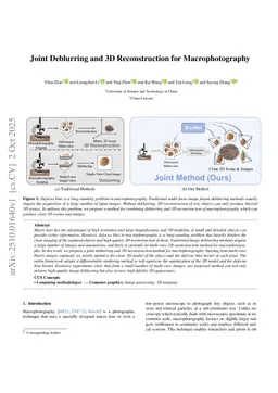 Joint Deblurring and 3D Reconstruction for Macrophotography