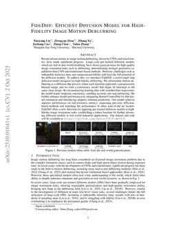 FideDiff: Efficient Diffusion Model for High-Fidelity Image Motion Deblurring