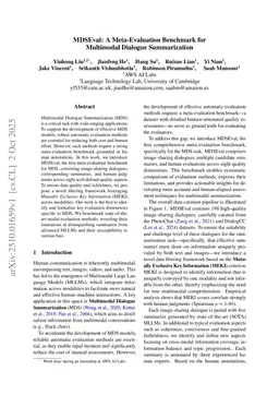 MDSEval: A Meta-Evaluation Benchmark for Multimodal Dialogue Summarization