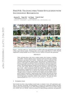 FreeViS: Training-free Video Stylization with Inconsistent References