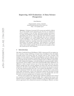Improving AGI Evaluation: A Data Science Perspective