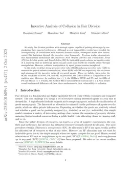 Incentive Analysis of Collusion in Fair Division