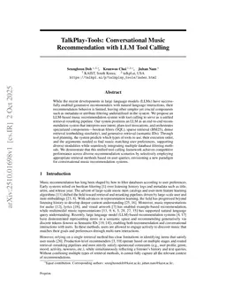 TalkPlay-Tools: Conversational Music Recommendation with LLM Tool Calling