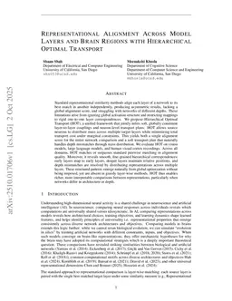 Representational Alignment Across Model Layers and Brain Regions with Hierarchical Optimal Transport