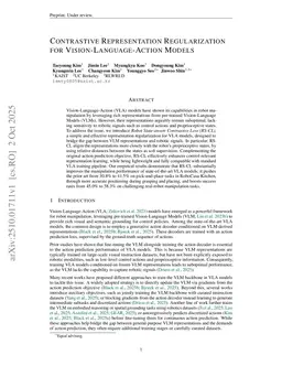 Contrastive Representation Regularization for Vision-Language-Action Models