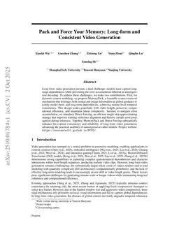 Pack and Force Your Memory: Long-form and Consistent Video Generation