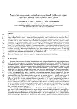A reproducible comparative study of categorical kernels for Gaussian process regression, with new clustering-based nested kernels
