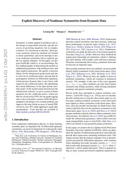 Explicit Discovery of Nonlinear Symmetries from Dynamic Data