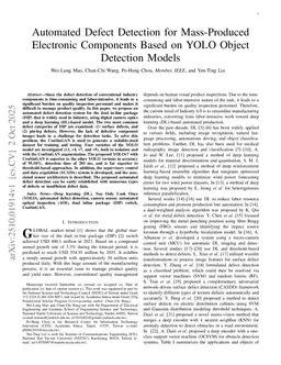 Automated Defect Detection for Mass-Produced Electronic Components Based on YOLO Object Detection Models