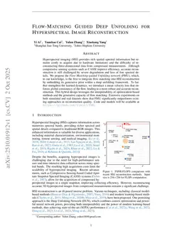 Flow-Matching Guided Deep Unfolding for Hyperspectral Image Reconstruction