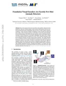 Foundation Visual Encoders Are Secretly Few-Shot Anomaly Detectors