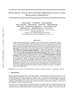 PepCompass: Navigating peptide embedding spaces using Riemannian Geometry