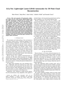 LiLa-Net: Lightweight Latent LiDAR Autoencoder for 3D Point Cloud Reconstruction