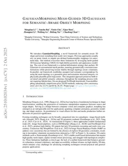 GaussianMorphing: Mesh-Guided 3D Gaussians for Semantic-Aware Object Morphing