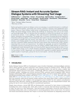 Stream RAG: Instant and Accurate Spoken Dialogue Systems with Streaming Tool Usage
