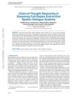 Chain-of-Thought Reasoning in Streaming Full-Duplex End-to-End Spoken Dialogue Systems