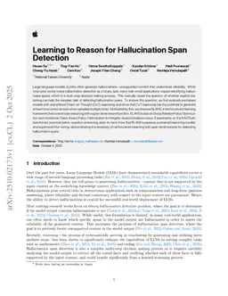Learning to Reason for Hallucination Span Detection