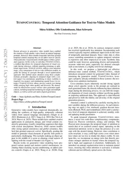 TempoControl: Temporal Attention Guidance for Text-to-Video Models