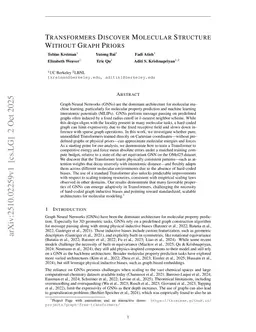 Transformers Discover Molecular Structure Without Graph Priors