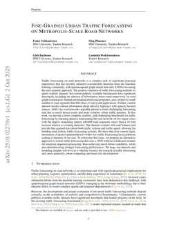 Fine-Grained Urban Traffic Forecasting on Metropolis-Scale Road Networks