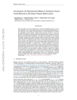 Learning to Generate Rigid Body Interactions with Video Diffusion Models