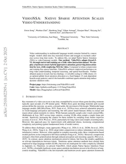 VideoNSA: Native Sparse Attention Scales Video Understanding