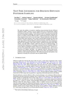 Test-Time Anchoring for Discrete Diffusion Posterior Sampling