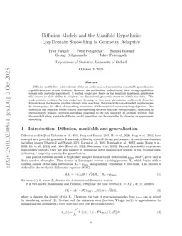Diffusion Models and the Manifold Hypothesis: Log-Domain Smoothing is Geometry Adaptive