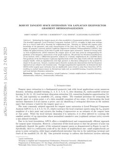 Robust Tangent Space Estimation via Laplacian Eigenvector Gradient Orthogonalization