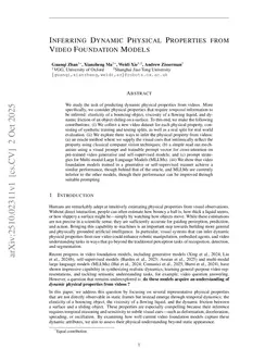 Inferring Dynamic Physical Properties from Video Foundation Models