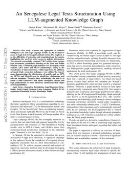 An Senegalese Legal Texts Structuration Using LLM-augmented Knowledge Graph