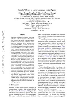 Spiral of Silence in Large Language Model Agents