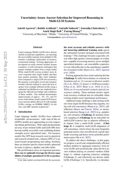 Uncertainty-Aware Answer Selection for Improved Reasoning in Multi-LLM Systems