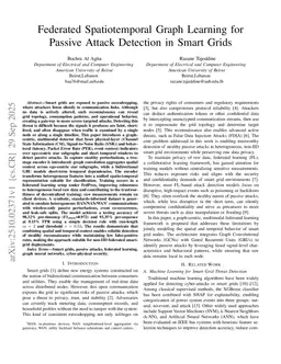 Federated Spatiotemporal Graph Learning for Passive Attack Detection in Smart Grids